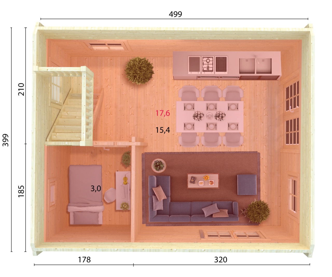 Korina   18,4 m2 - imagine 2
