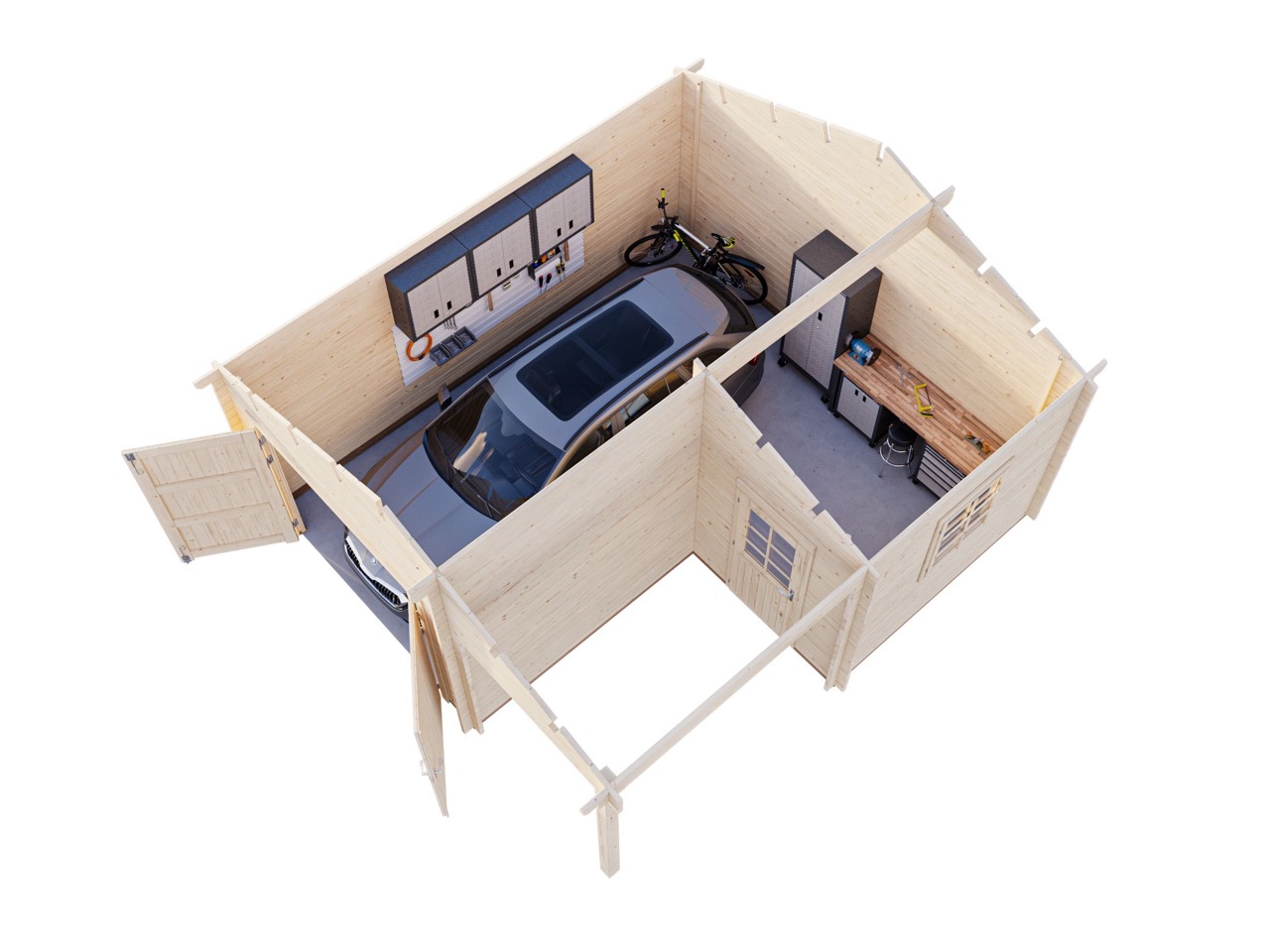 Raul  21,9+5,2 m2 cu poartă din lemn - imagine 5