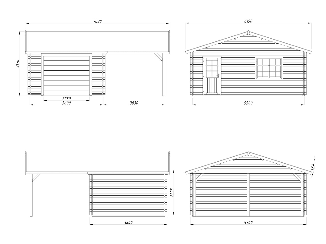 Garaj Roger 19,0+16,2 m2 cu ușă secțională - imagine 11